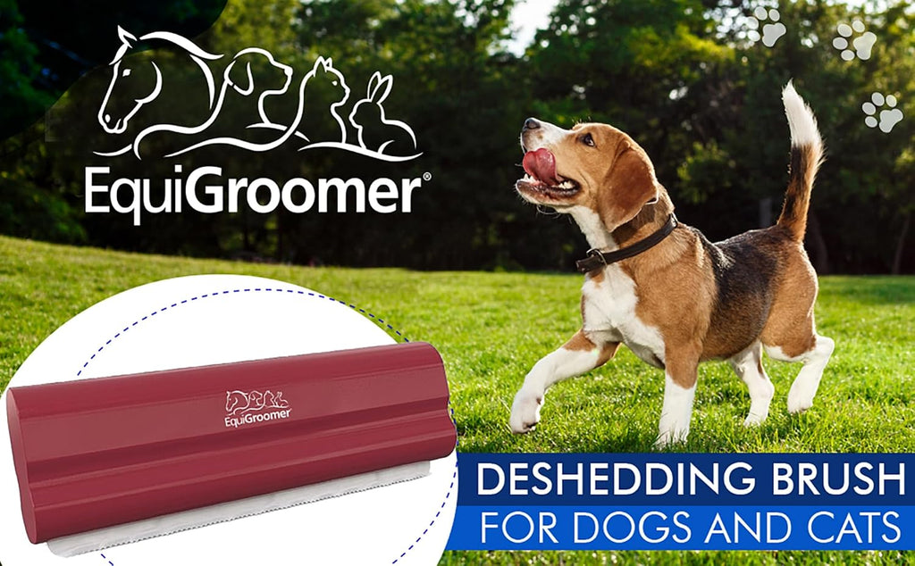 EquiGroomer 5-Inch Undercoat Deshedding Brush for Dogs & Cats, Red