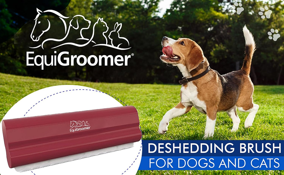 EquiGroomer 5-Inch Undercoat Deshedding Brush for Dogs & Cats, Red