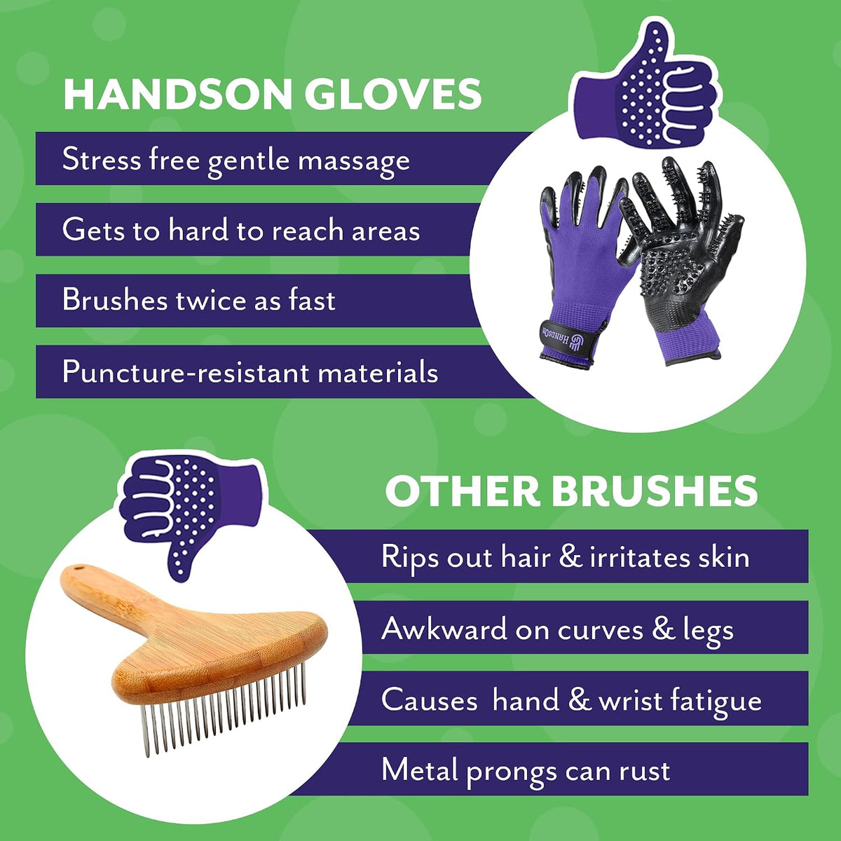 Pet Grooming Gloves - Patented #1 Ranked, Award Winning Shedding, Bathing, & Hair Remover Gloves - Gentle Brush for Cats, Dogs, and Horses (Grey, X-Large) 