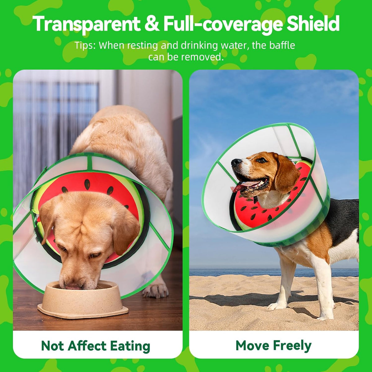 Upgraded Inflatable Dog Cone Collar to Stop Licking, Soft Dog Donut Collar