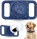 Linsaner Waterproof Dog Collar Holder for AirTag 1st & 2nd Gen, Dark Blue