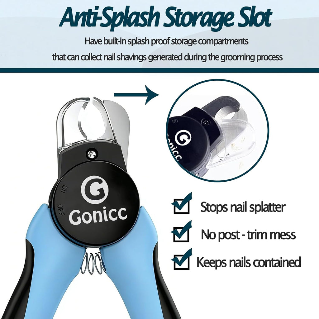 gonicc LED Pet Nail Clippers for Dogs & Cats
