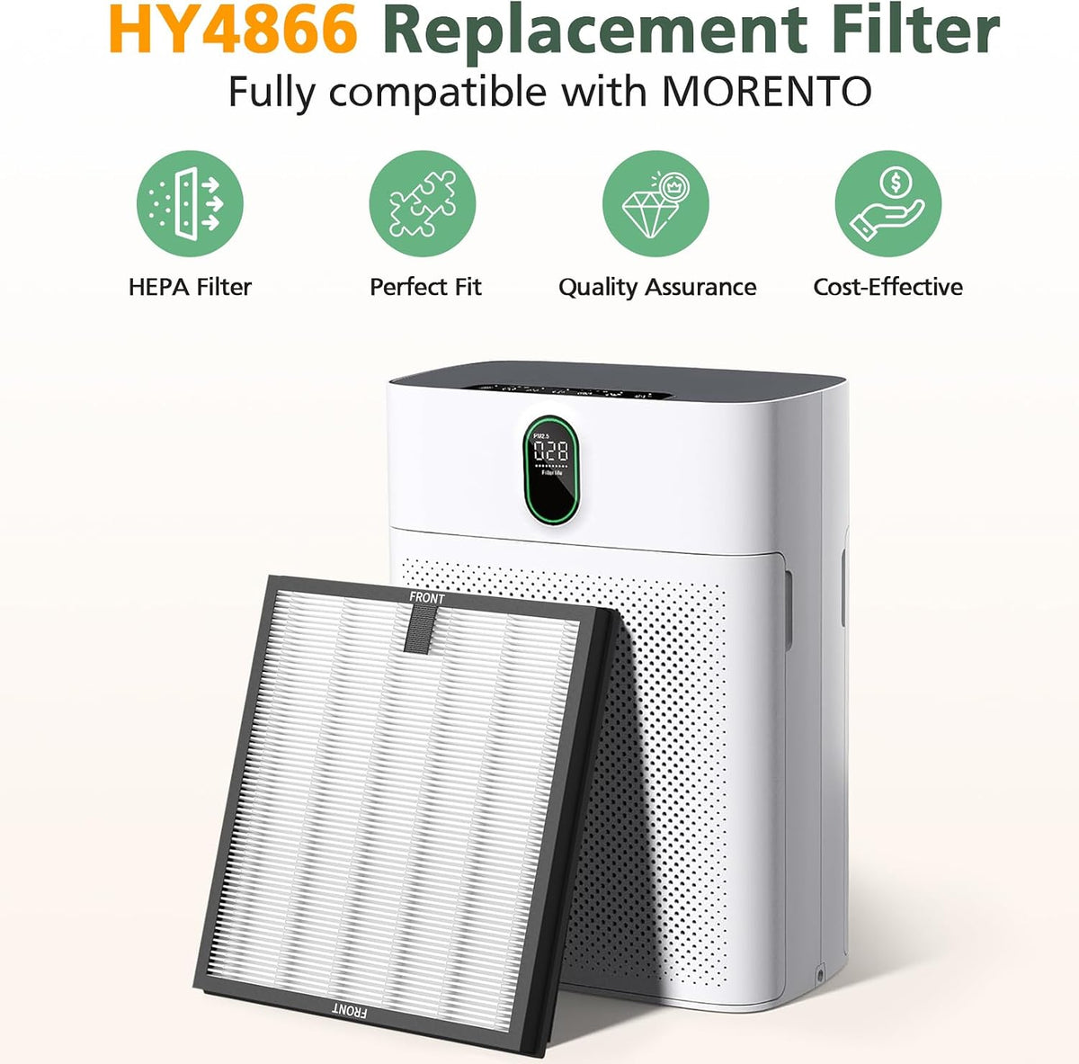 HY4866 Replacement Filter for MORENTO HY4866, WESTHEY HY4866 Air Purifier