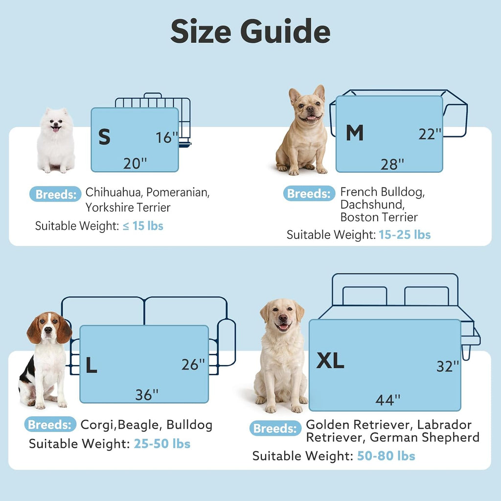 GASUR Cooling Mat for Dogs, Q-Max>0.5 Instant Temp Drop Dog Cooling Mats for Puppy & Cats, Cooling Pad for Dog - Indoor Outdoor Travel Use, Snag Resistant，Machine Washable & Anti-Slip, 20"X16" Blue