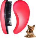 Small Dog Brush, Skin-friendly Soft Bristles (Rose Red) | Puppy Hair Brush, Massage and Bath Supplies, Pet Grooming Tool for Teddy, Yorkies, Maltese, Shih Tzu, Chihuahua