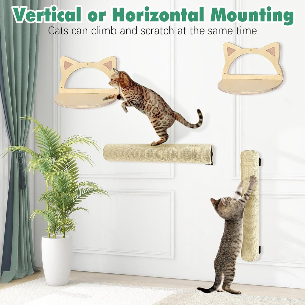 Wall Mount Cat Scratcher 16 Inches Scratching Posts for Cats 2 Pack