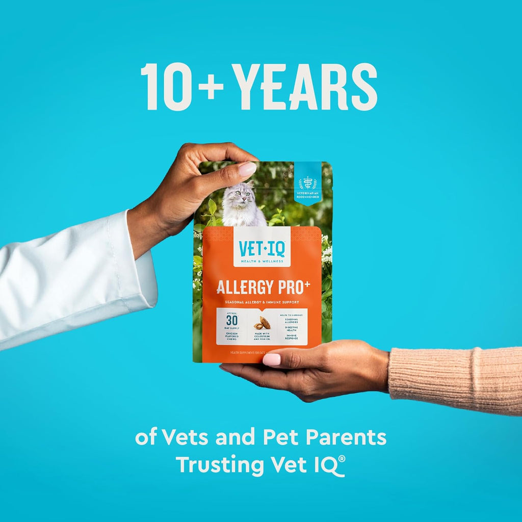 VetIQ Allergy Pro+ Cat Allergy Treats, Probiotics & Fish Oil, 3.7oz