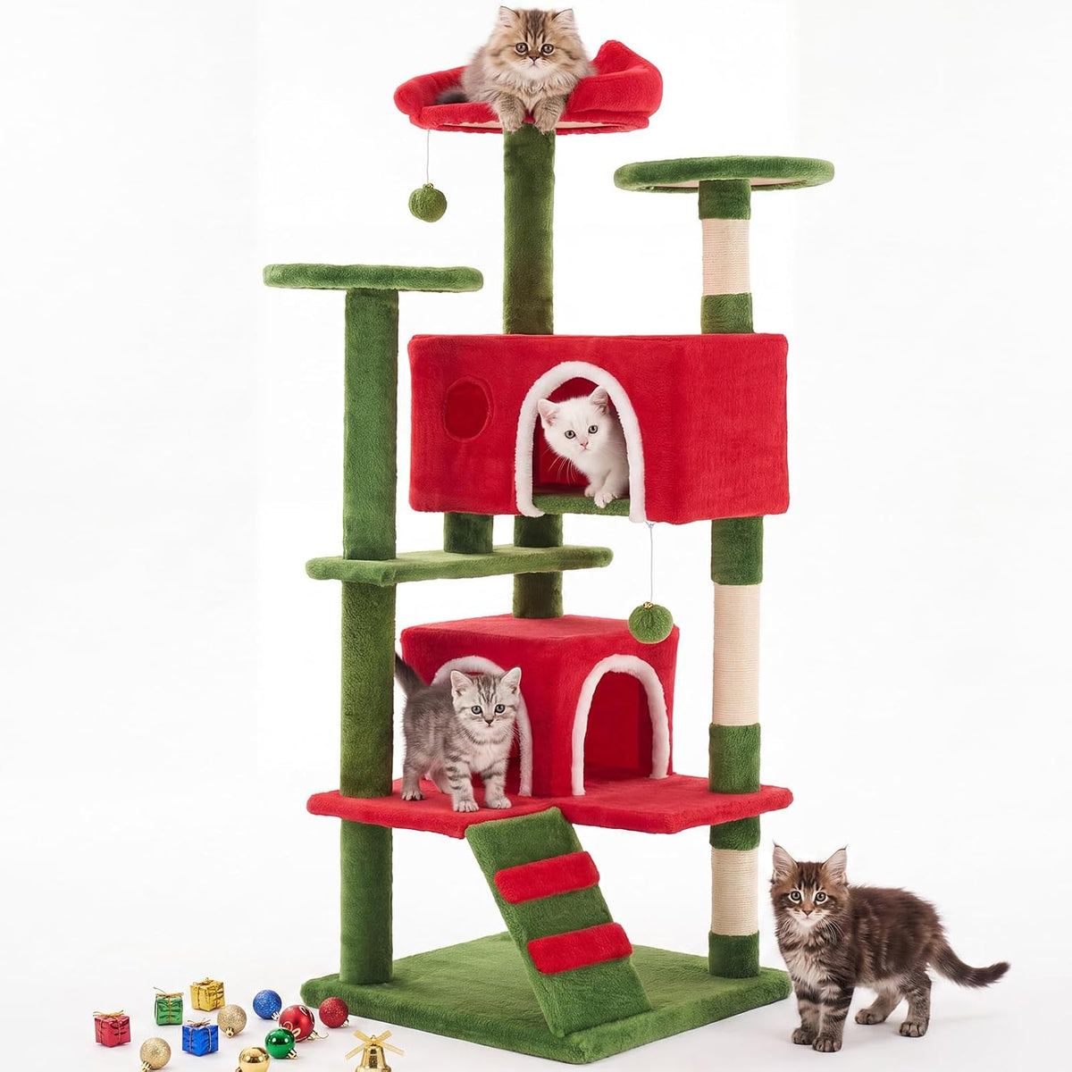 54 Inch Cat Tree Tower with Sisal Scratching Post