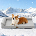 COZY KISS Cooling Dog Bed, Q-Max >0.4 Orthopedic Foam Dog Bed with Sides