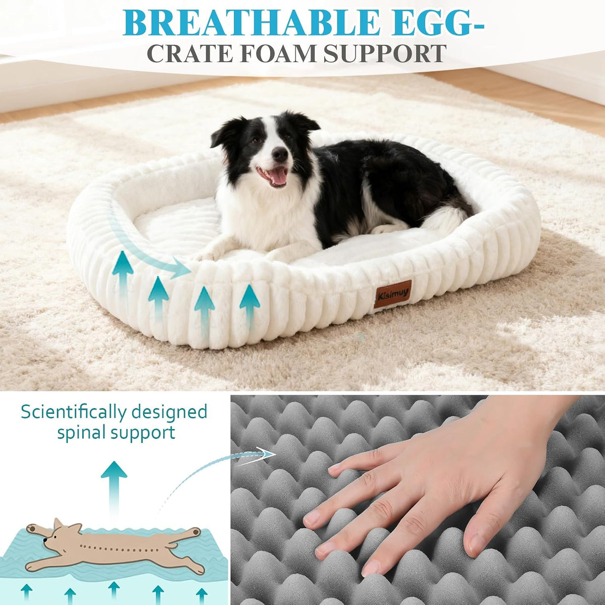 Orthopedic Dog Bed, Washable XXL Dog Couch for Senior Dogs