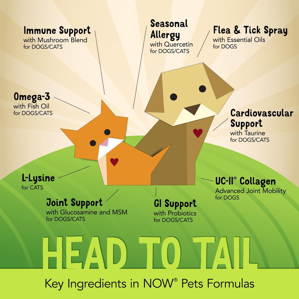 NOW Pet Health, Omega 3 Supplement, For Cats & Dogs, 180 Softgels