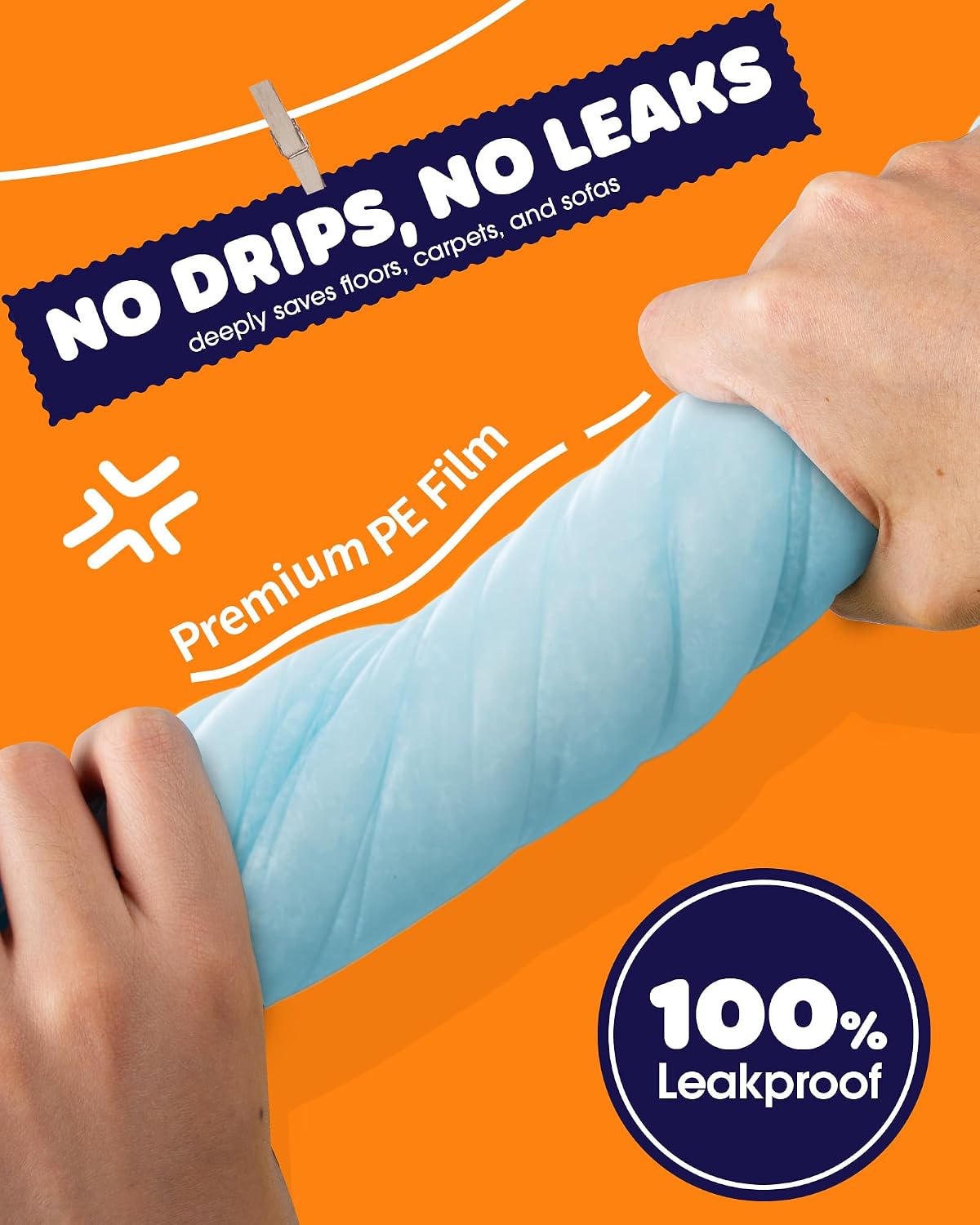 Powools Puppy Pads, 22 x 22 in, Super Absorbent, Spill-Proof, 100 Packs | Pee Pads for Dogs, 6-Layer Material, Quick-Dry, Hassle-Free Potty Pads for Floors, Furniture, Vehicle