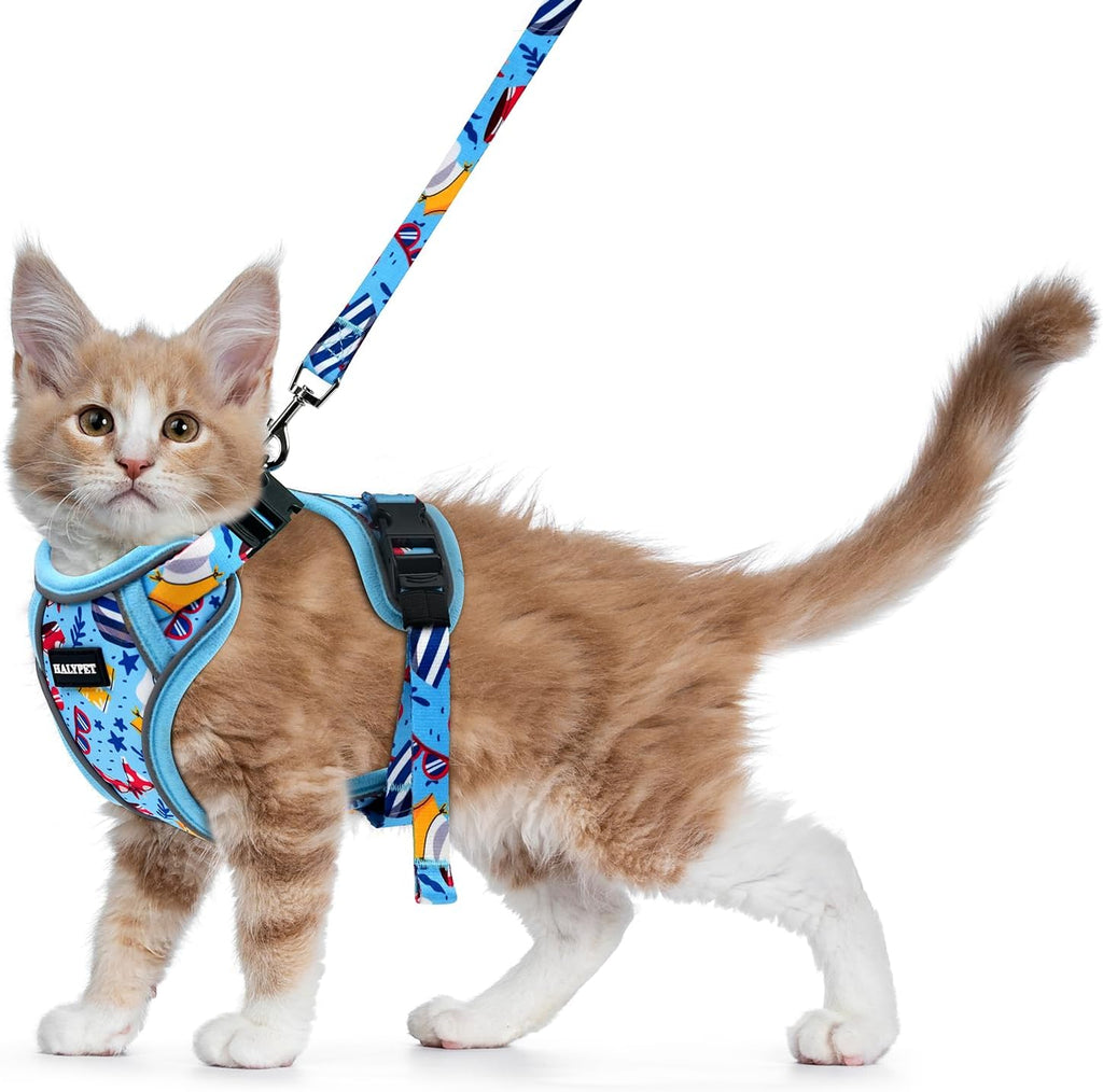 Halypet Cat Harness and Leash Set, Escape Proof Adjustable Harness