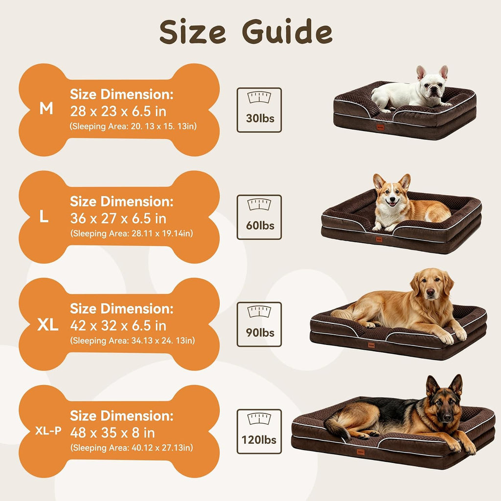 Orthopedic XLPlus Dog Bed Extra Large with Removable Washable Cover