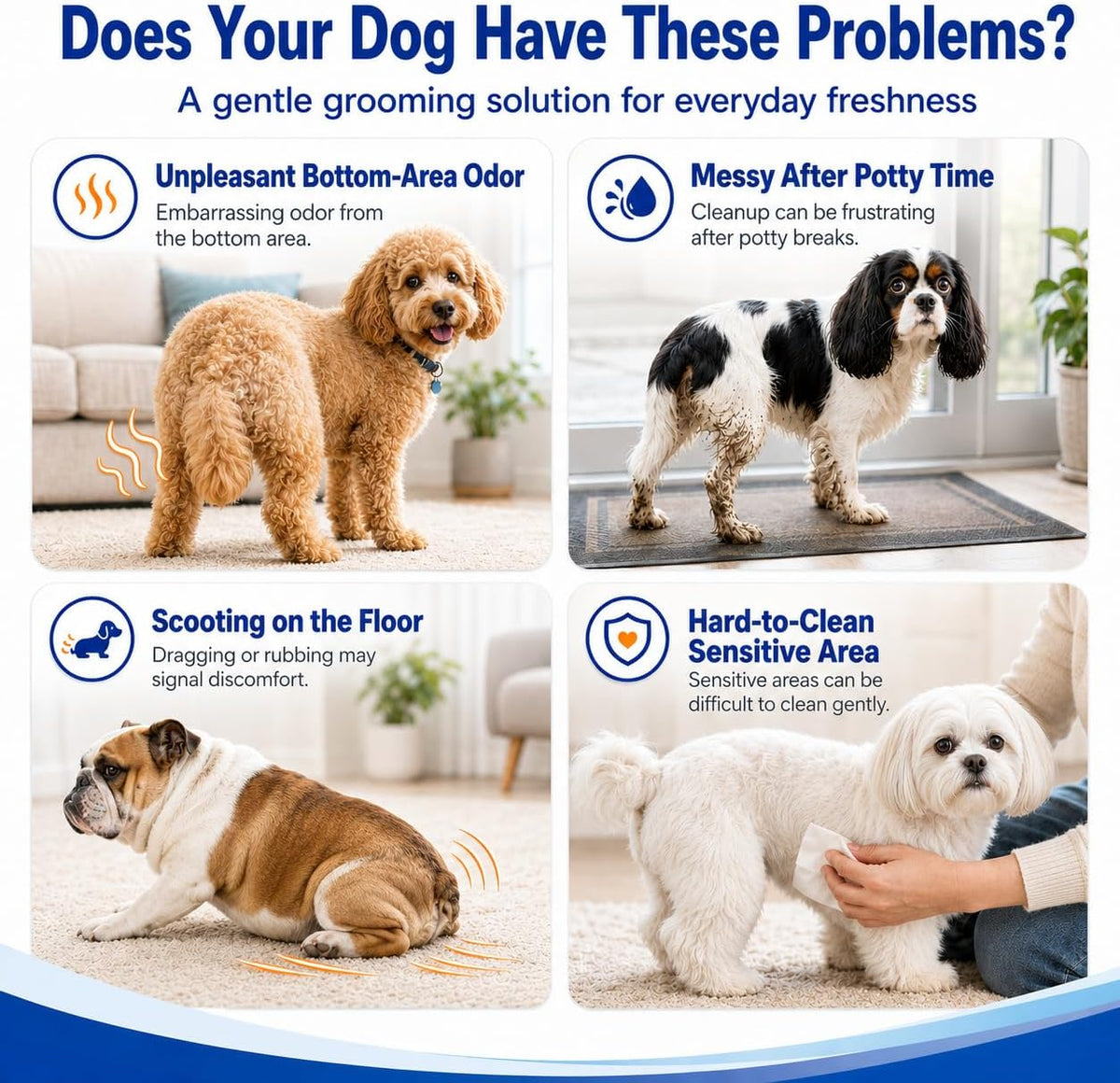 Professional Dog Anal Gland Spray - Advanced Silver Ion Formula for Scooting Relief & Odor Control - Soothes Itchy Glands & Irritation with Aloe - Safe & Effective Pet Butt Care