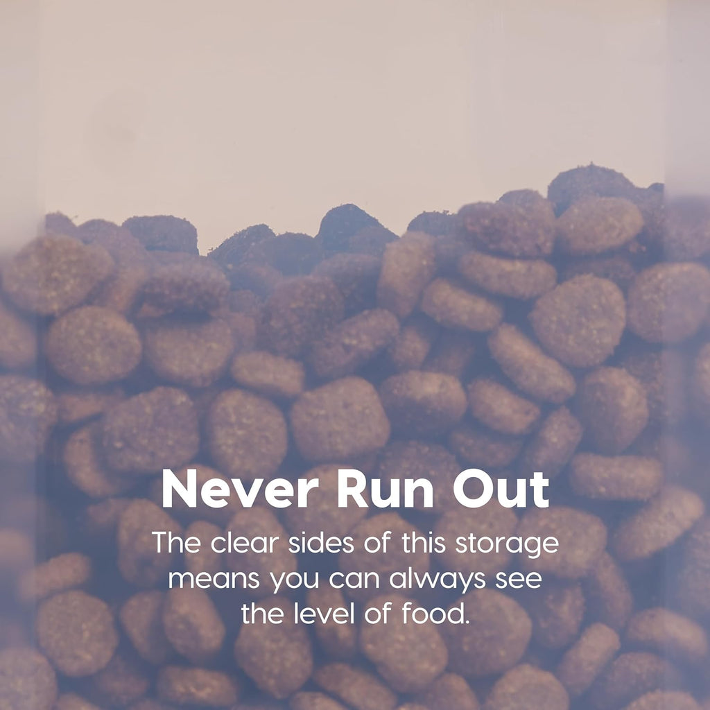 IRIS USA Dog Food Storage Container, Up to 13 lbs, Almond, Made in USA | BPA-Free, Airtight Seal, Best for Cat Food, Bird Seed, Chicken Feed, Pet Toys, Treats, Pellets 