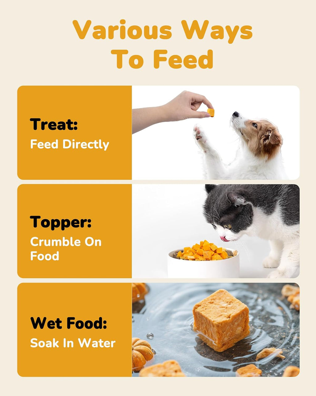 PAWUP Freeze Dried Pumpkin Treats for Dogs & Cats, Single Ingredient