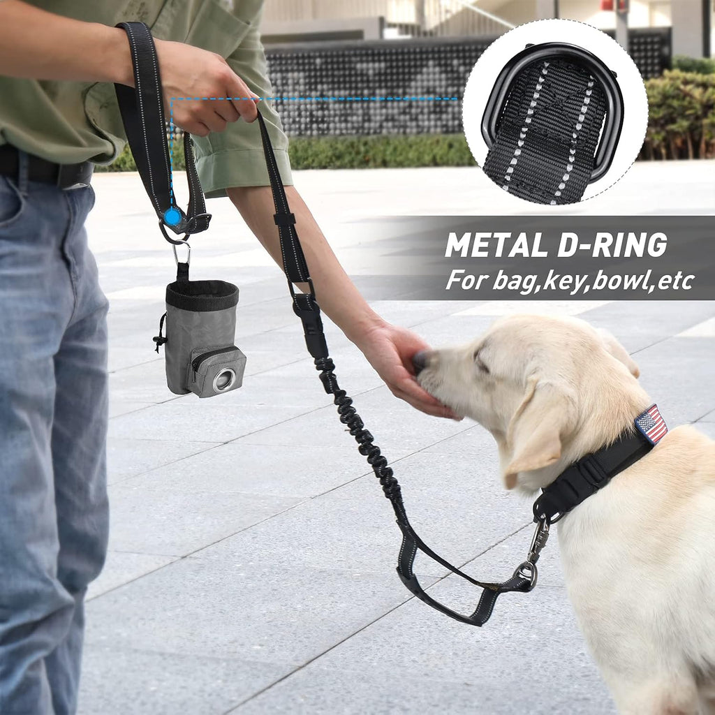 Hotsky Tactical Bungee No Pull Strong Dog Leash,Reflective Black,4-6FT