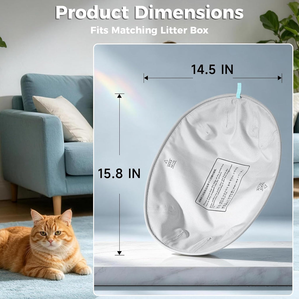 2Pcs Cat Litter Pad for Open Top Self-Cleaning Litter Box Replacement Liner