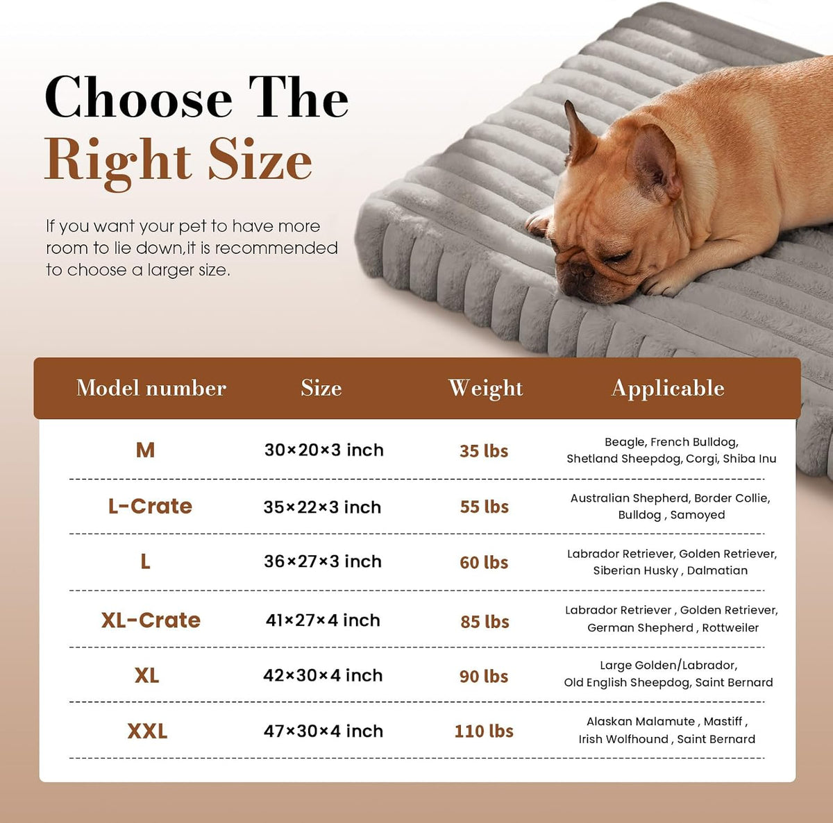 Extra Large Dog Bed Orthopedic Foam with Waterproof Lining
