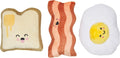 Pearhead Breakfast Dog Toy Set - 3-Piece Bunch Food Theme (Egg