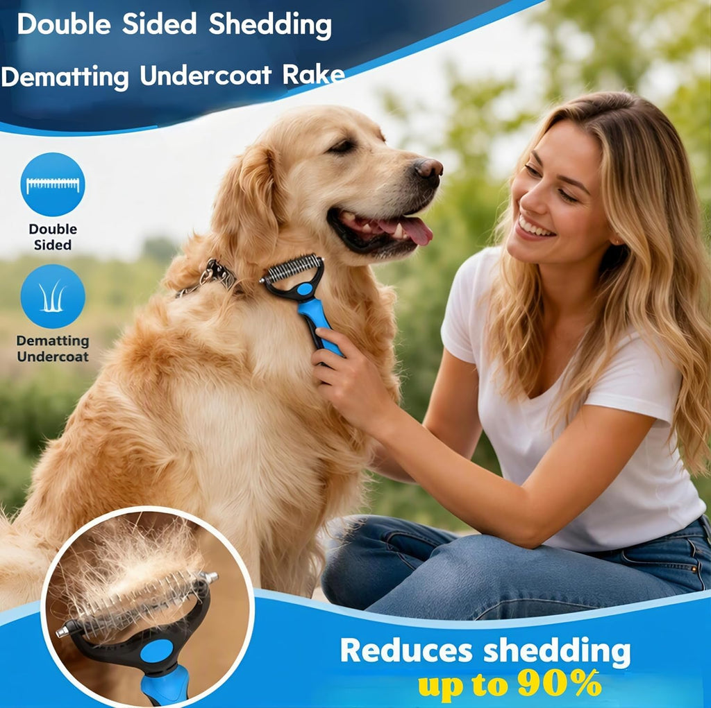 Dog Brush for Shedding,Deshedding Slicker Undercoat Rake Brush for Dog,8PCS
