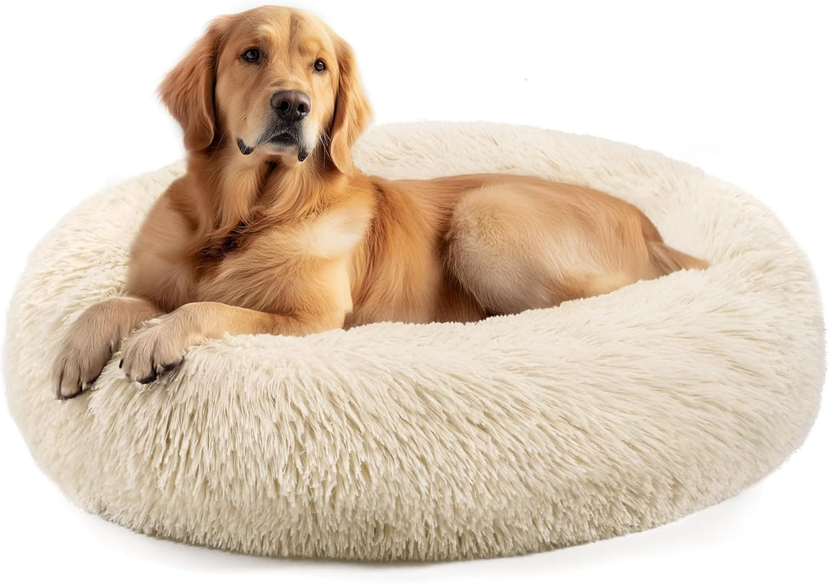 Dog Beds Large Sized Dog and Cats, 32in Pet Beds for Large Pet (Light Brown)