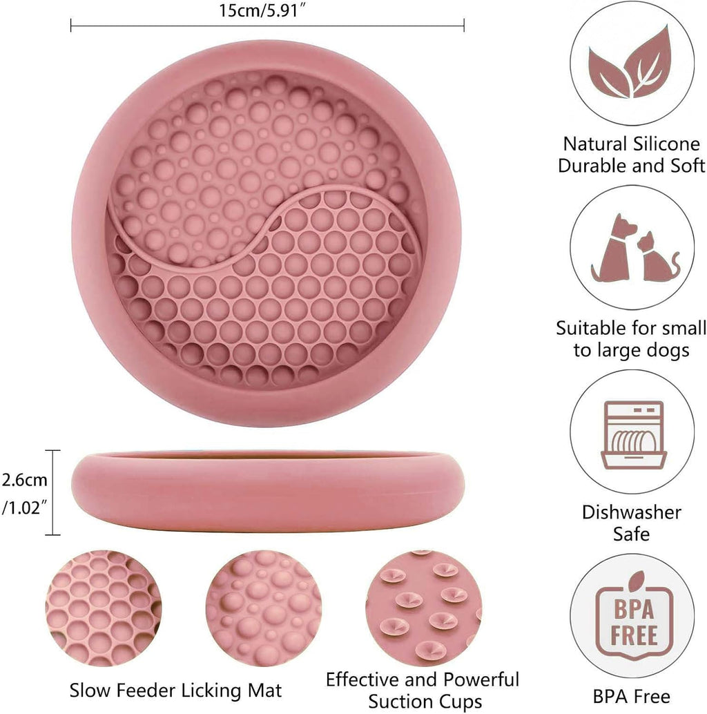 Dog Lick Bowl, Non-Slip Lick Mat Slow Feeder for Dogs & Cats
