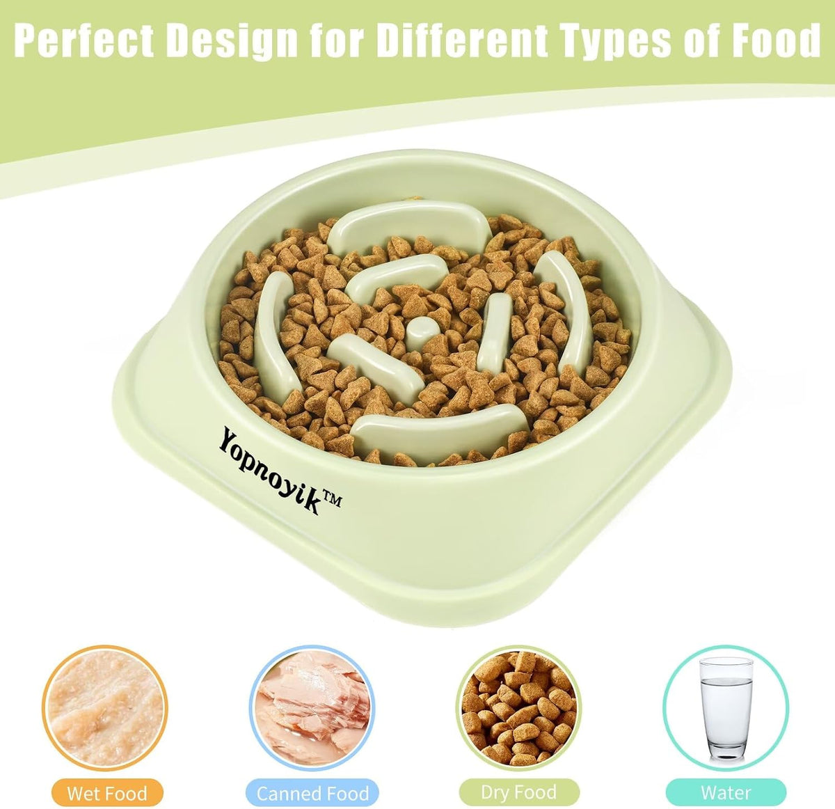 2 Pack Slow Feeder Dog Bowls for Large Dogs | Non-Slip Base, Anti-Choking Design, Reduces Bloating & Overeating, Easy to Clean, 4 Cups
