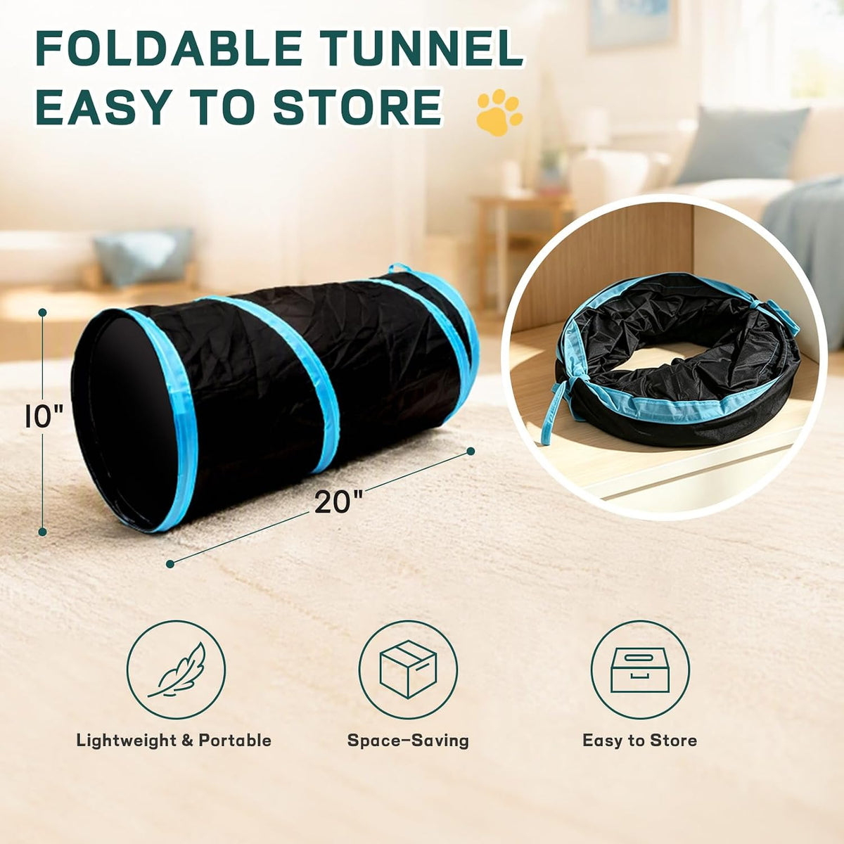 iCAGY 25 Pcs Cat Toys Set, Cat Tunnel Toy for Indoor Cats, Kittens