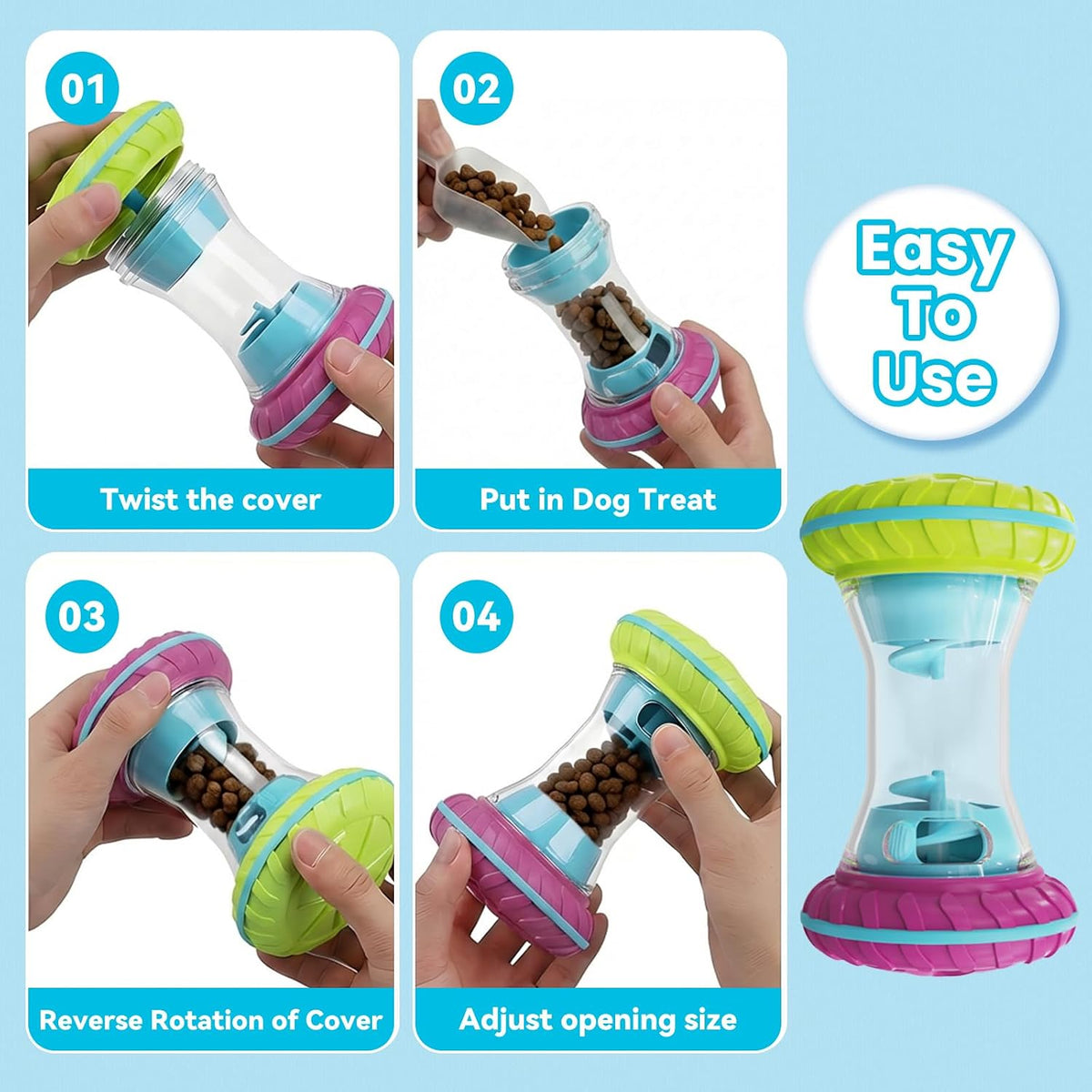 BoYoYo Interactive Dog Toys, Dog Puzzle Toys for Smart, Dog Enrichment Toy to Keep Them Busy, Green