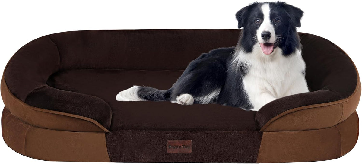 Dwanton Orthopedic Waterproof Large Dog Bed Sofa, Gel Memory Foam, 38"