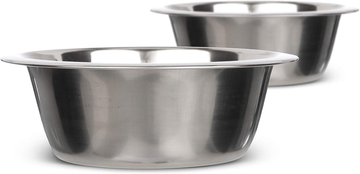 Neater Pet Brands 1.5 Cup (12 oz.) Stainless Steel Dog Bowls, Set of 2 Neater Feeder Replacement Bowls (Cat/Small Models), Dog Food Bowl & Water Bowl, Dishwasher Safe Metal Dish for Cats & Small Dogs 