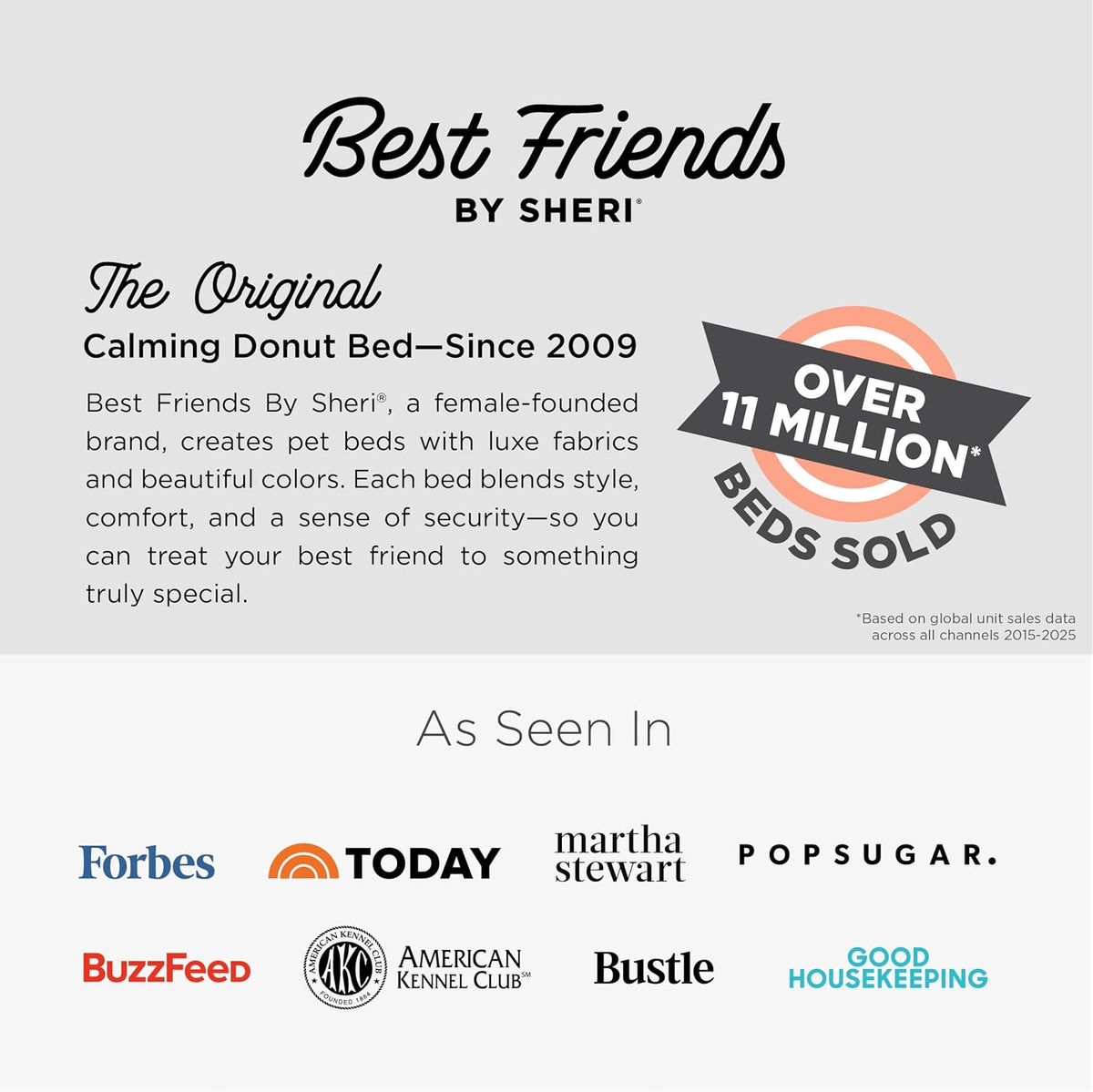 Best Friends by Sheri Original Calming Donut Dog Bed, Gray, 36"