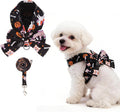 KOOLTAIL Halloween Dog Harness and Leash Set for Small Medium Sized Dogs Cats, Cute Puppy Vest Harnesses with Bowtie, Step in No Pull Soft Mesh Padded Adjustable Pet Harness Boys Girls, Pumpkin S