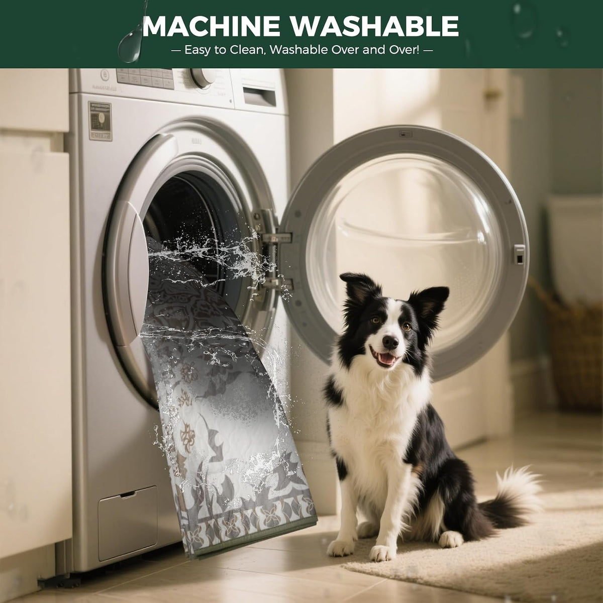 FXW Washable Pee Pads for Dogs, Super Absorbent, 27" x 41", 2 Packs | Machine washable, Non-slip backing