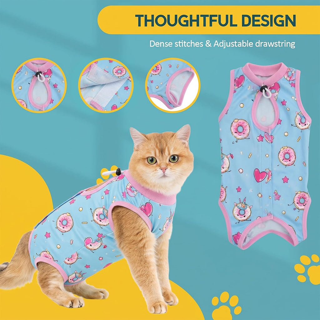 Avont Cat Recovery Suit - Kitten Onesie for Cats After Surgery