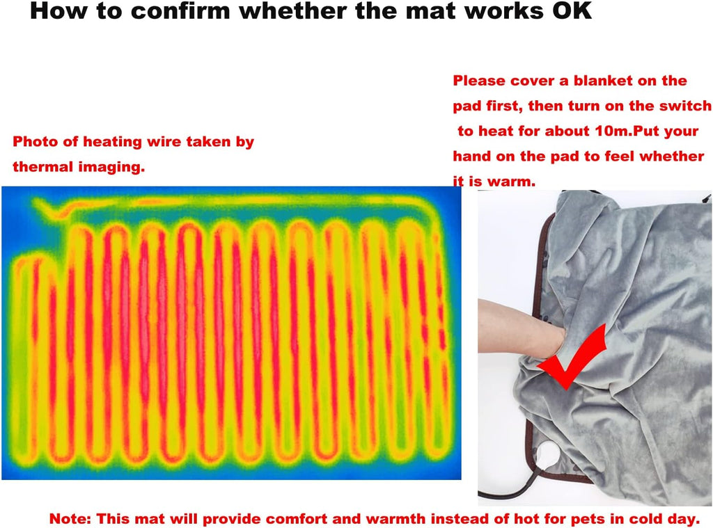 Extra Large Pet Heating Mat for Dogs and Cats - Waterproof, Indoor/Outdoor Dog Heating Pad - Easy Clean