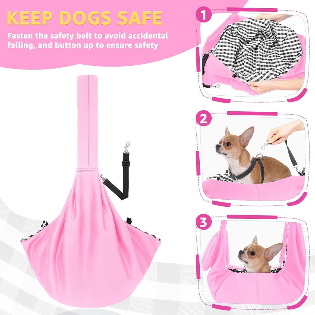 SlowTon Dog Carrier Sling - Thick Padded Shoulder Strap Adjustable, PI, L