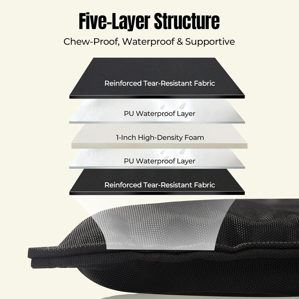 Chew Proof Indestructible Dog Bed, Durable Dog Crate Pad, X-Large (28"x47")