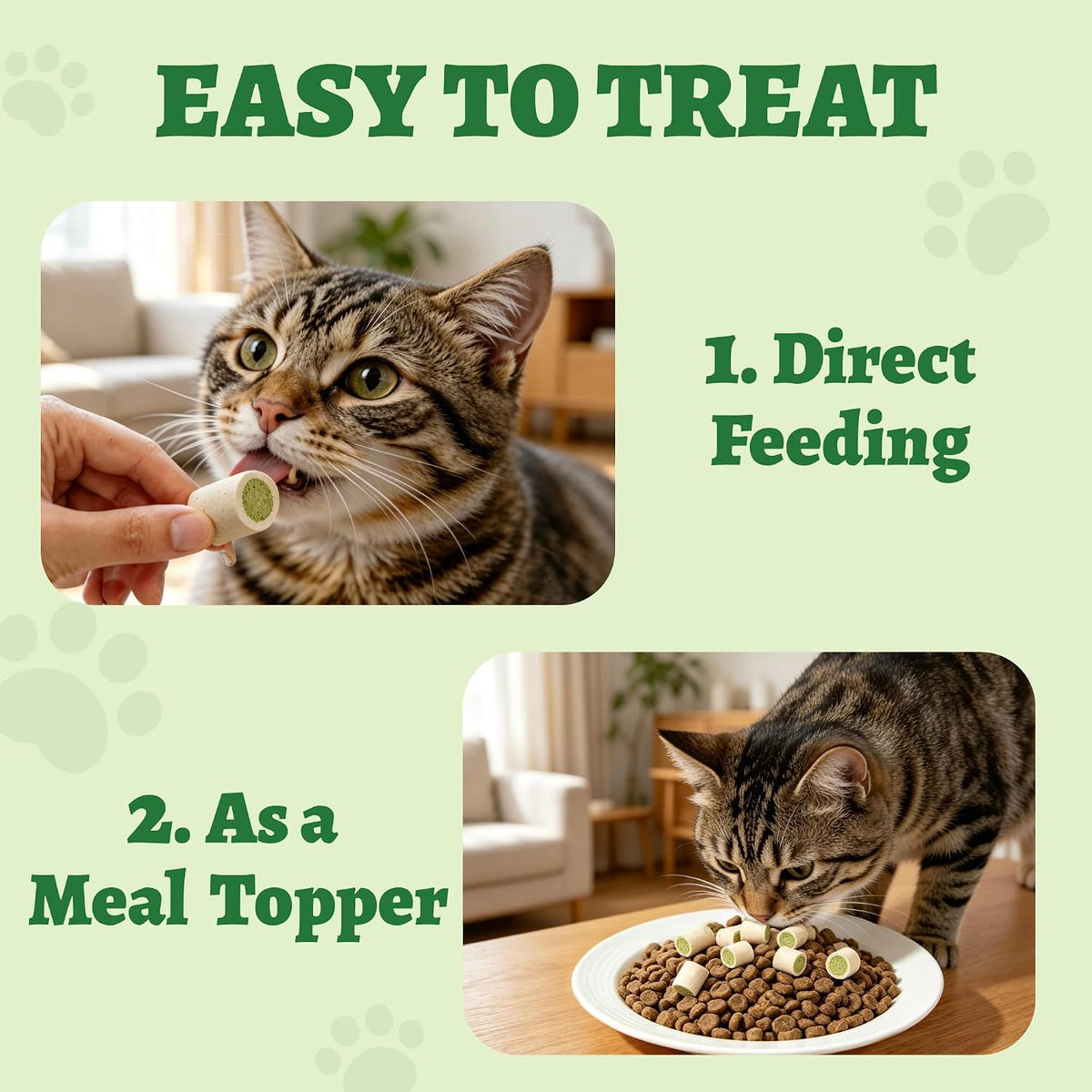 Just Try Freeze Dried Cat Treats Cat Grass Hairball Control for Cats 4 oz