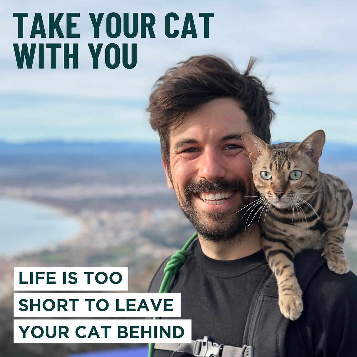 OutdoorBengal Houdini™ Escape Proof Kitten Harness and Leash (Pink, S)