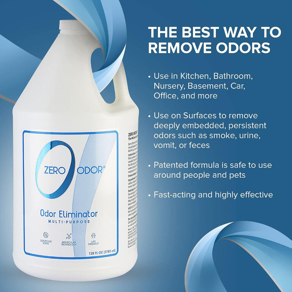 Zero Odor Multi-Purpose Odor Eliminator, Fabric & Room Deodorizer, 128 oz