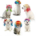 6-Piece Fun Pet Wig Set Cosplay Wigs & Costumes for Cats and Dogs - Ideal for Christmas, Pet Festivals, Halloween and Other Parties