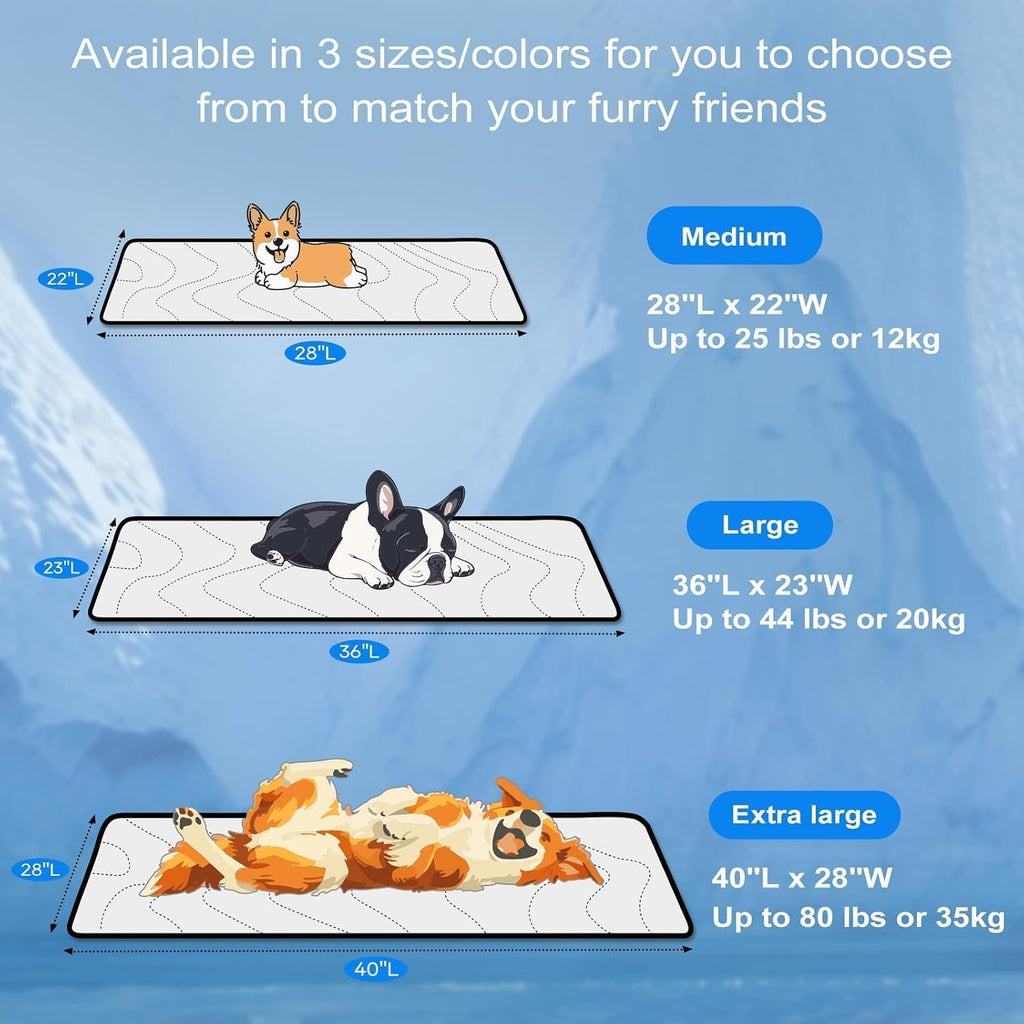 Cozyide Dog Cooling Mat, Q-Max>0.45, 40 L x 28" W, Dark Grey