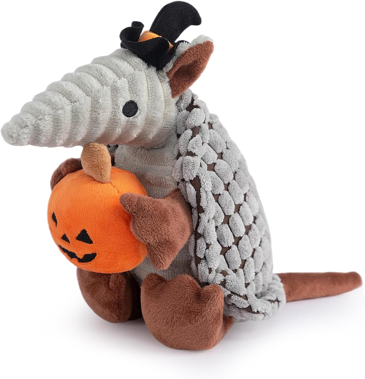 Hollypet Armadillo Squeaky Puppy Dog Toys for Small Medium Dogs, Halloween | plush stuffed small dog squeak animal toy with unique grunt squeaker textured fabric for teeth cleaning toys