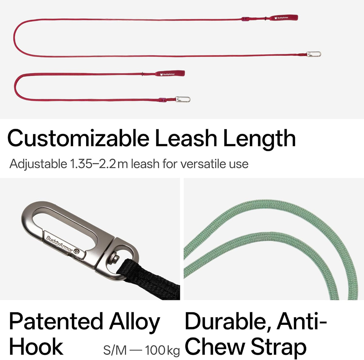 Hands Free Cat Leash Lightweight 4.1-7.2FT Adjustable,Blush Pink