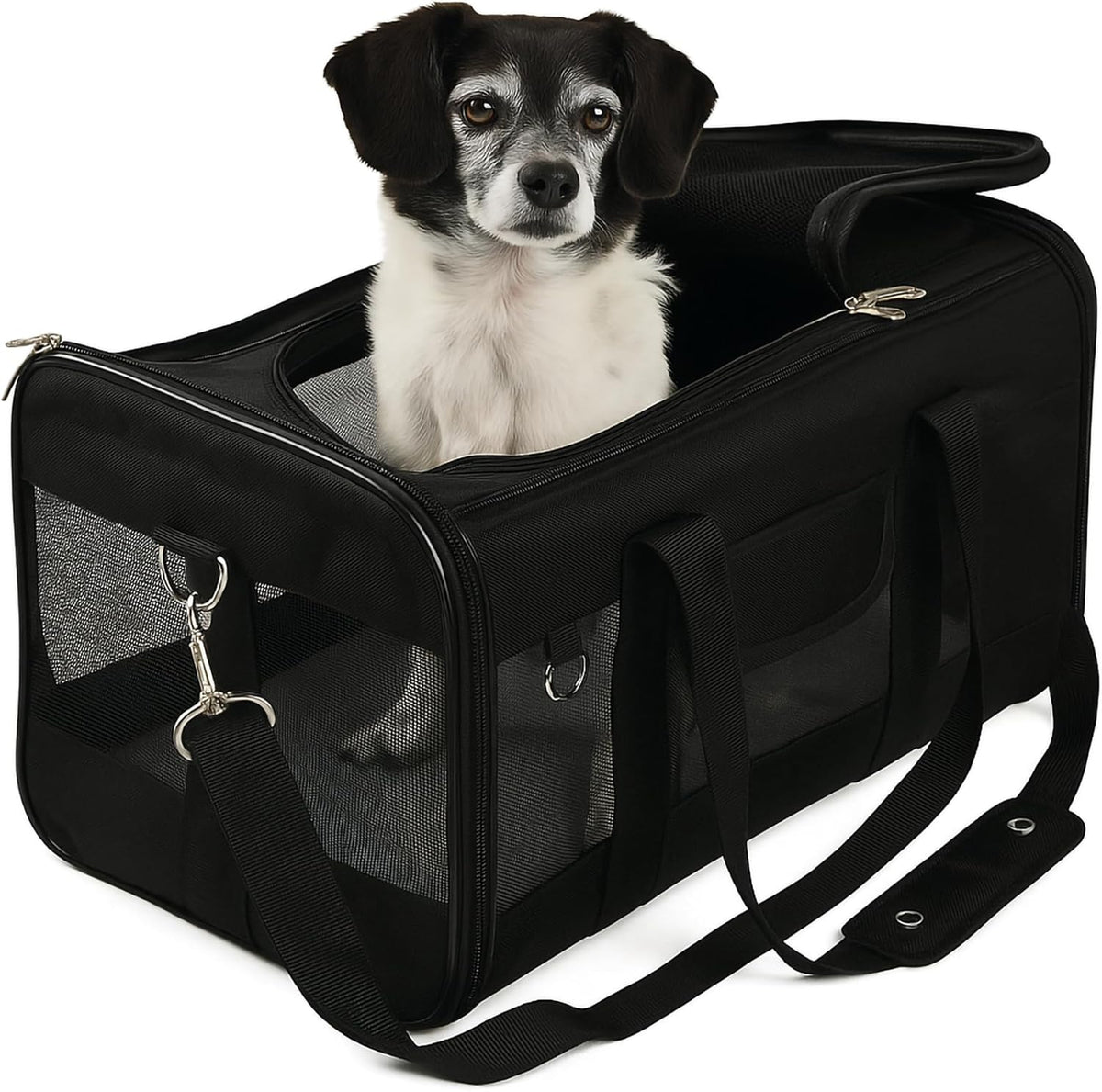 Sherpa Original Deluxe Travel Pet Carrier, Airline Approved - Black, Large