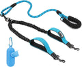 Lukovee Double Dog Leash, Heavy Duty Lead, No Tangle, Plus Handle,M