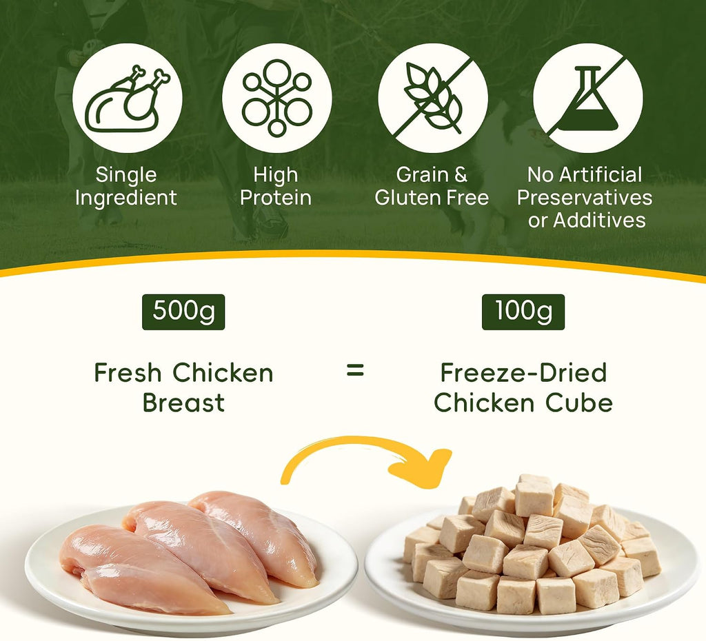 Freeze Dried Chicken Dog Treats, Net Wt. 5 oz